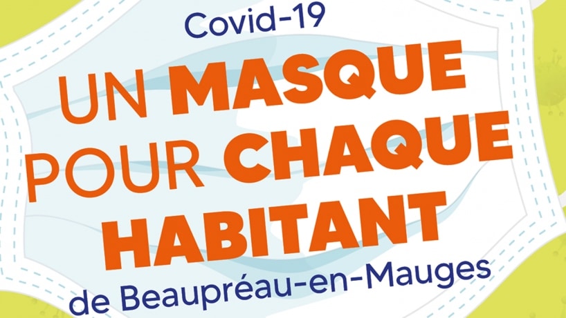 L'affiche pour la distribution de masque à Beaupreau-en-Mauges
